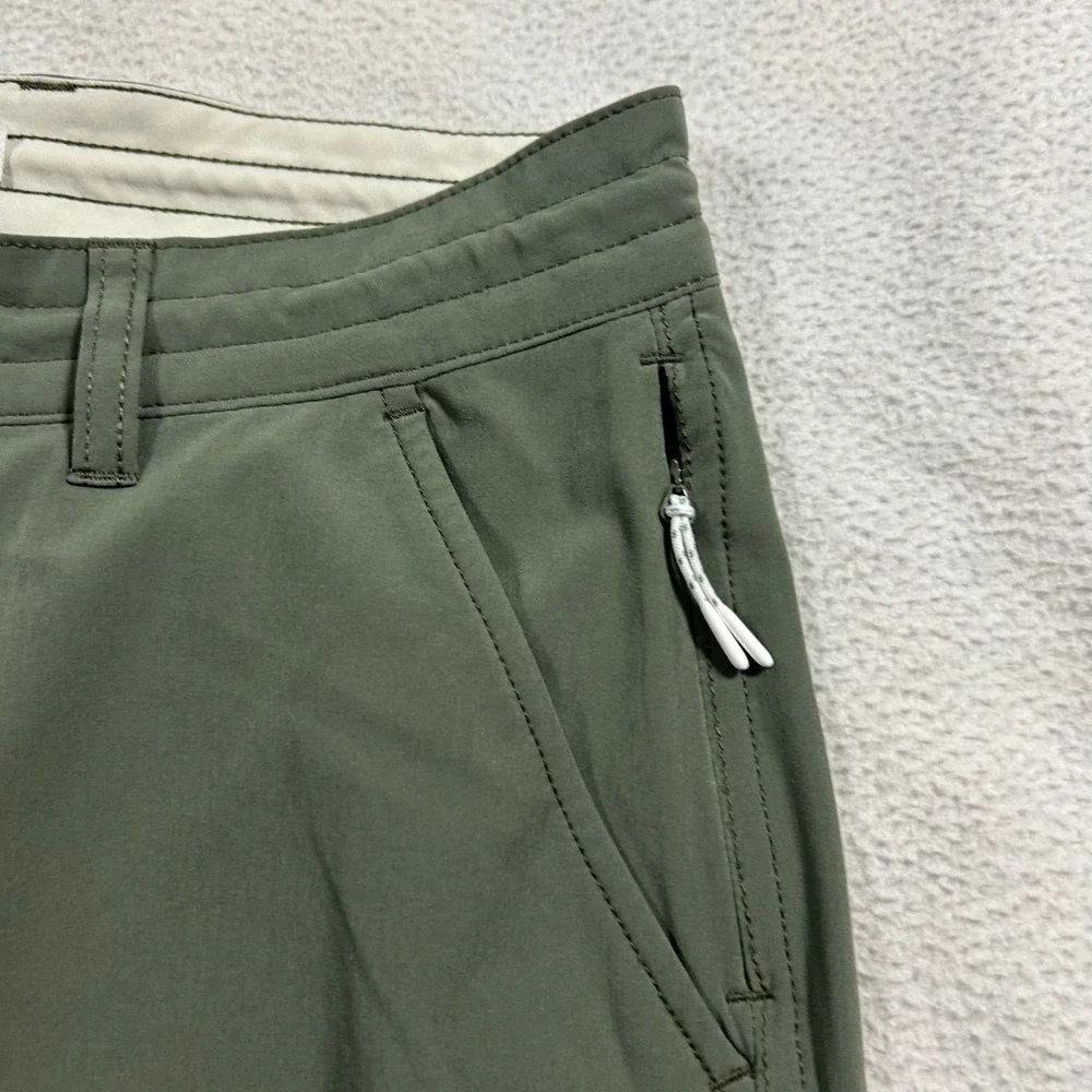 Wellen Hybrid Performance Shorts Mens 32 Olive Green Quick Dry Stretch Hiking